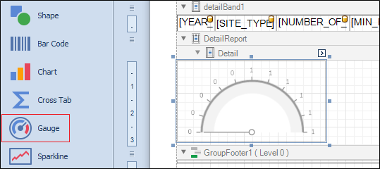 The location of the Gauge control button