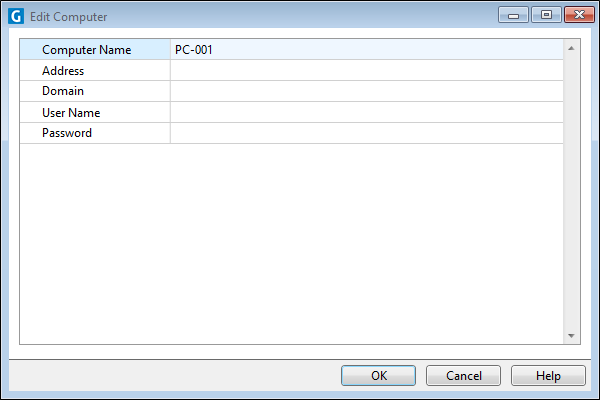 The Edit Computer form