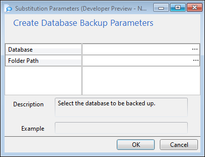 The Substitution Parameters form