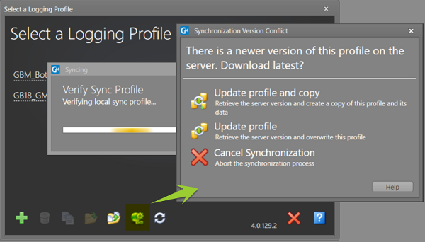 The Synchronisation Version Conflict prompt