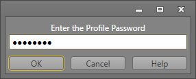 The Enter the Profile Password prompt