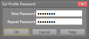The Set Profile Password form