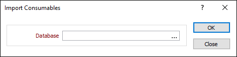 The Import Consumables form